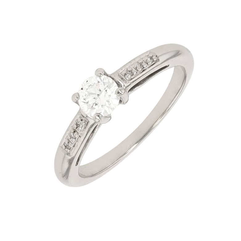 Solitaire diamants 0.33 carat or blanc 2.63g Comme neuf -  reconditionné disponible sur Gemme Les Bijoux